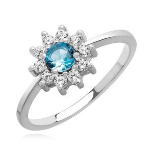 Inel argint cu piatra bleu DiAmanti Z1159A_AQ-DIA (Argint 925‰ 2 g.)